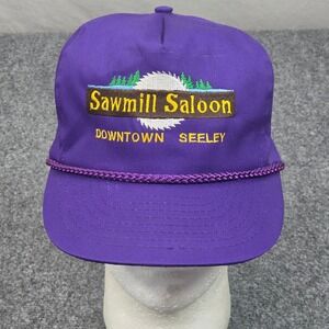 Vintage Sawmill Saloon Hat Purple Rope Cap Snapback Nissin‎